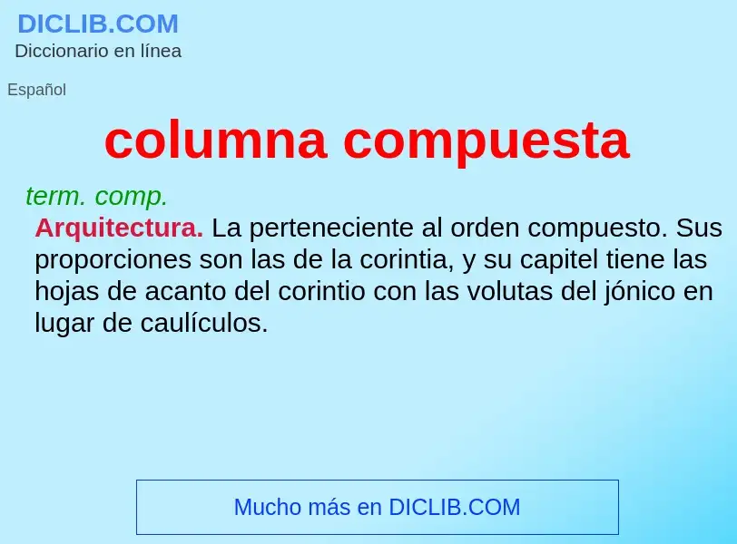 What is columna compuesta - definition