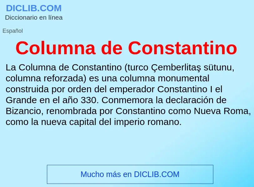 O que é Columna de Constantino - definição, significado, conceito