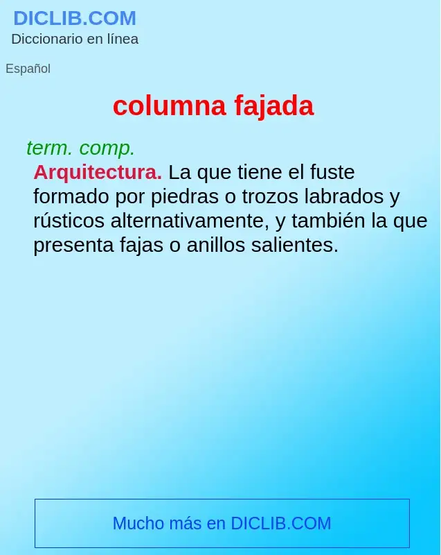 Wat is columna fajada - definition