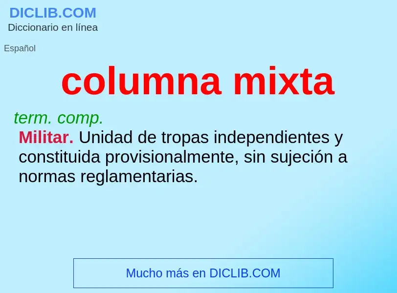 Wat is columna mixta - definition