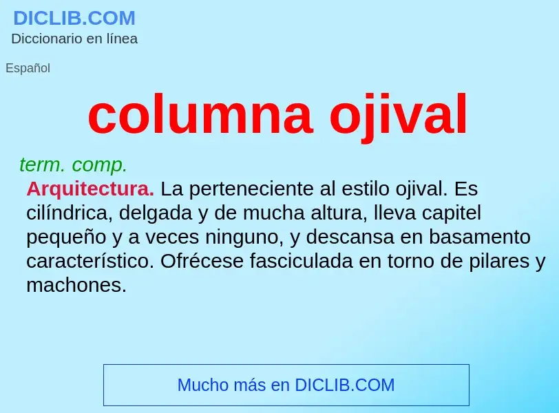 What is columna ojival - definition