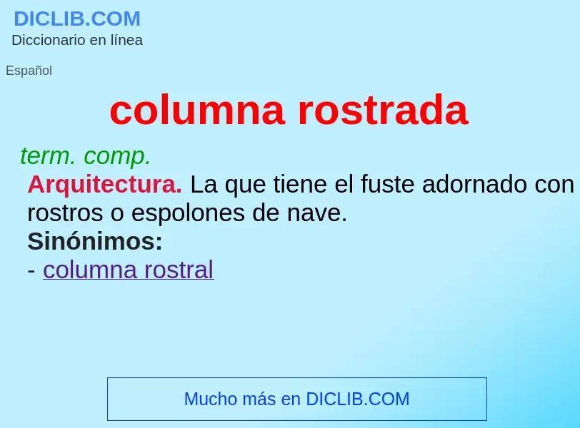 What is columna rostrada - meaning and definition