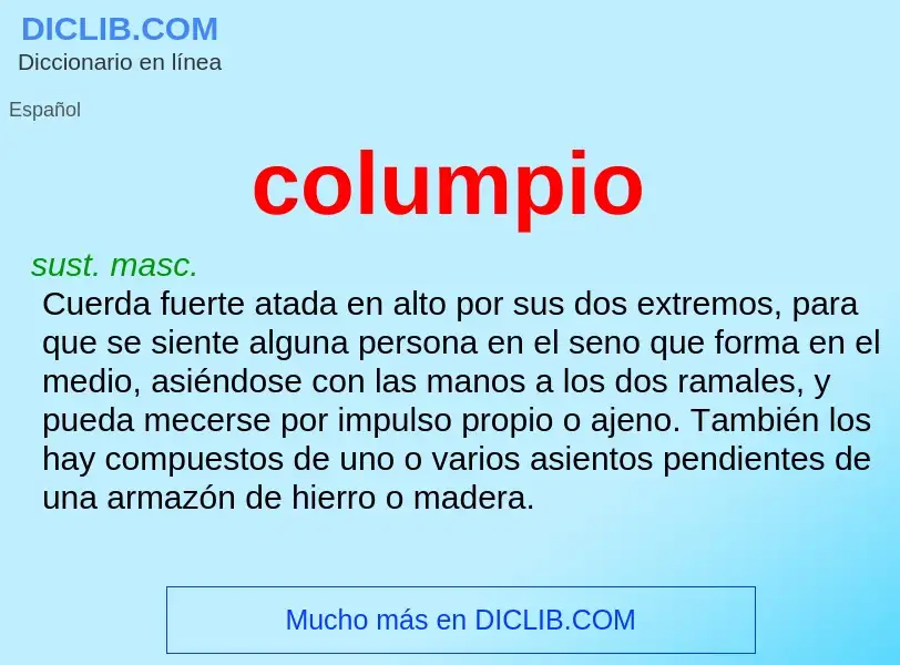 What is columpio - definition