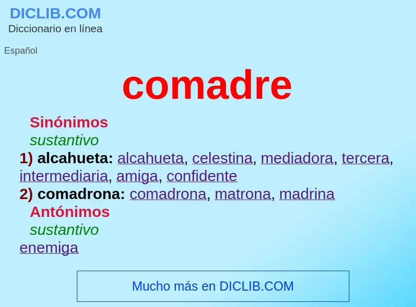 Wat is comadre - definition