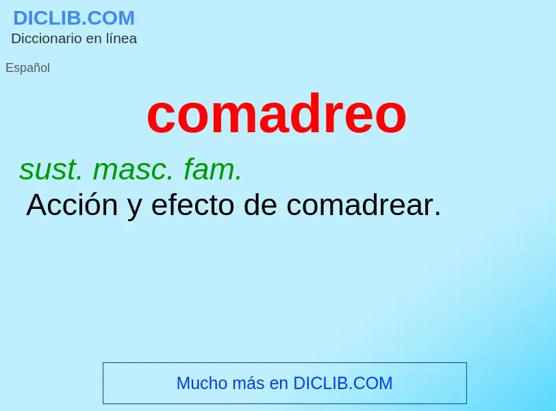 Wat is comadreo - definition