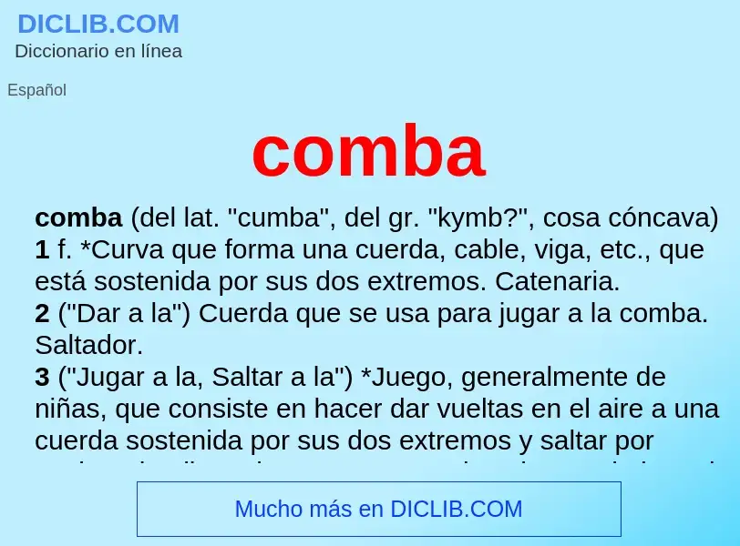 Wat is comba - definition