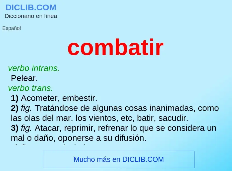 What is combatir - definition