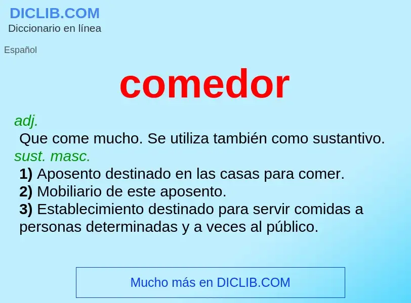 O que é comedor - definição, significado, conceito