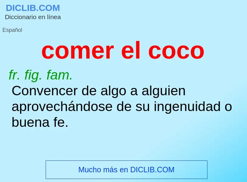 ¿Qué es comer el coco? - significado y definición