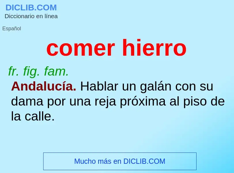 ¿Qué es comer hierro? - significado y definición