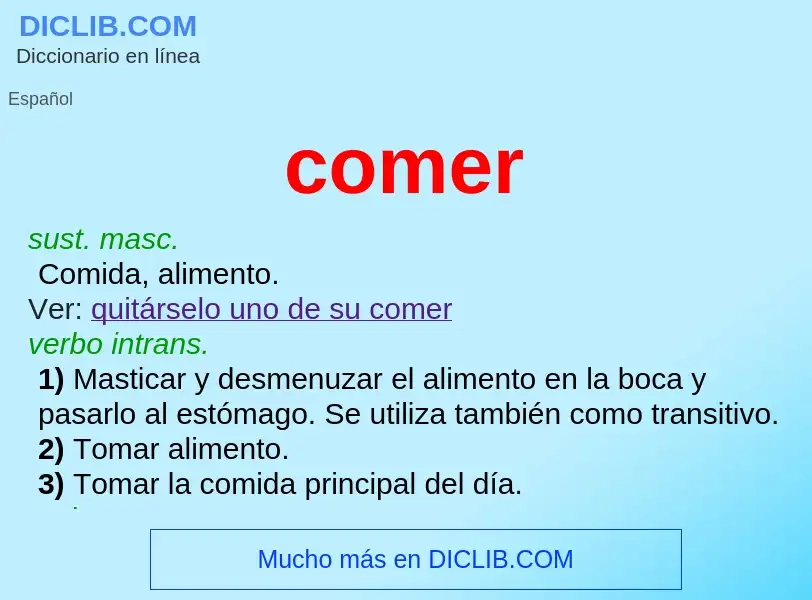 ¿Qué es comer? - significado y definición