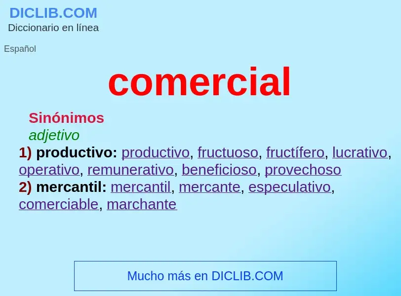 What is comercial - definition