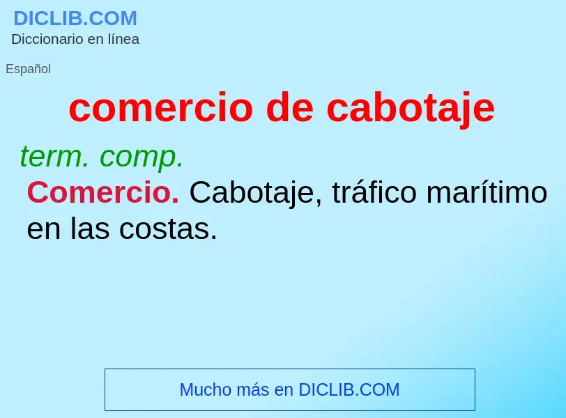 What is comercio de cabotaje - definition