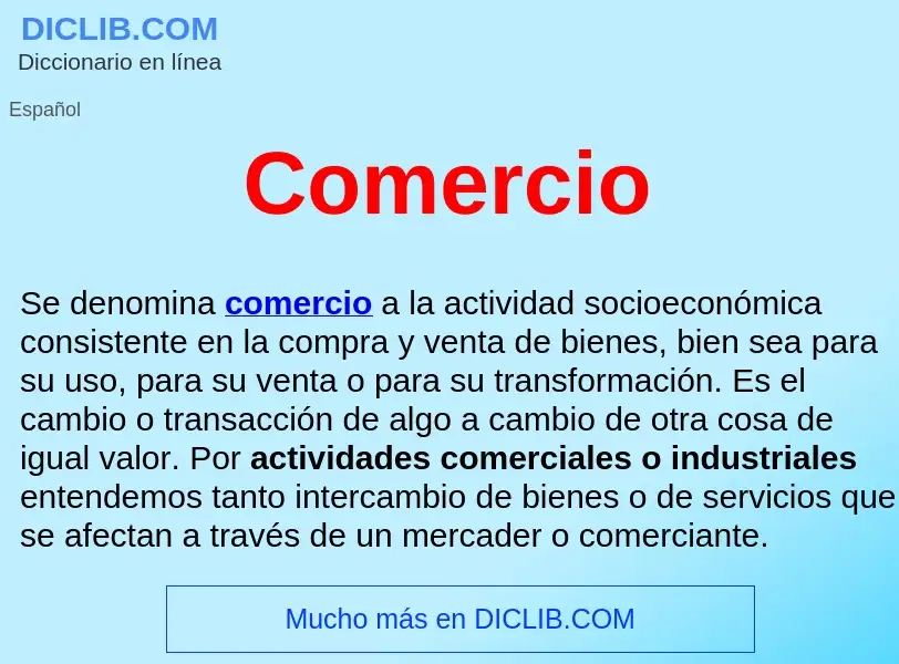 Что такое Comercio  - определение