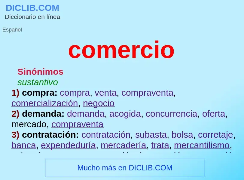 Wat is comercio - definition