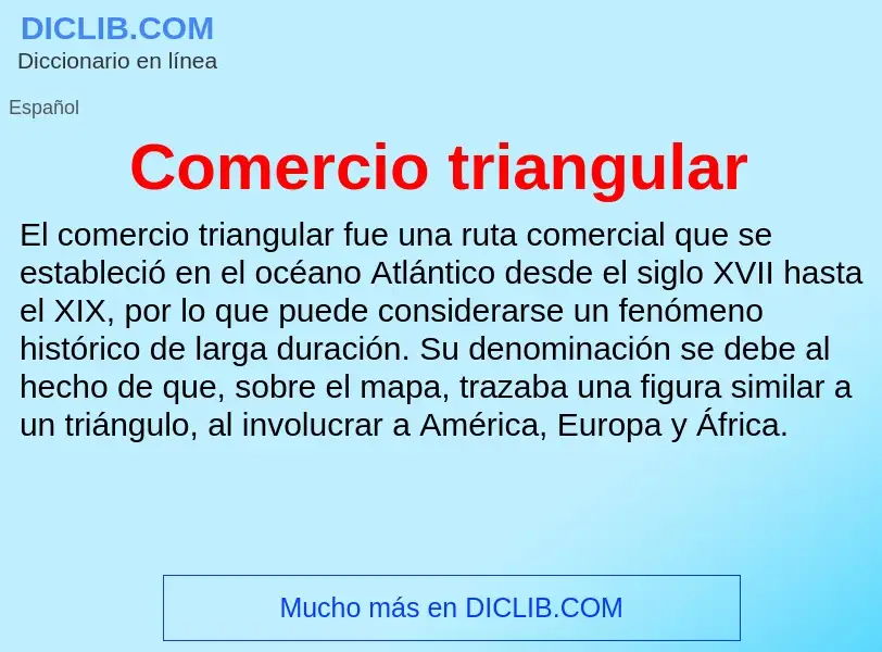 ¿Qué es Comercio triangular? - significado y definición