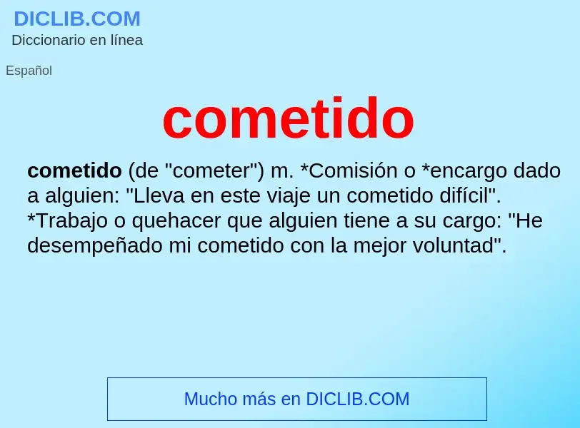 O que é cometido - definição, significado, conceito