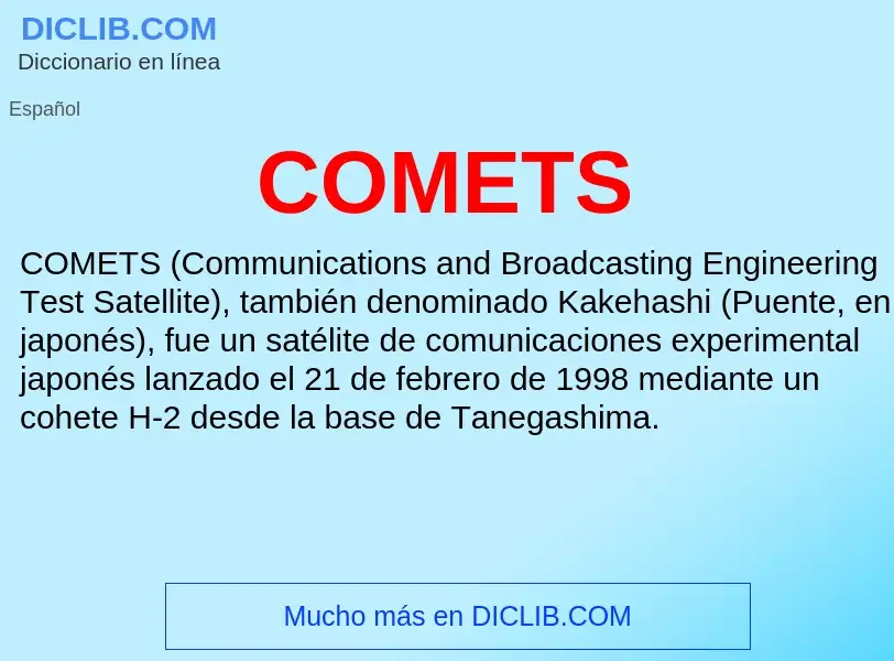 ¿Qué es COMETS? - significado y definición