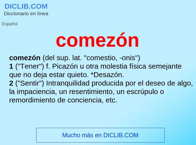 Wat is comezón - definition