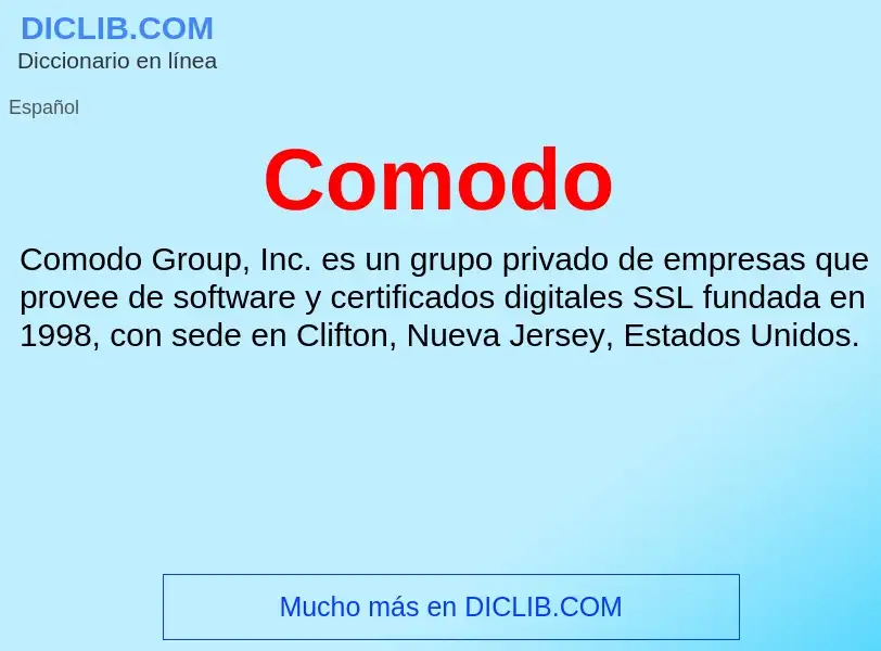 What is Comodo - definition