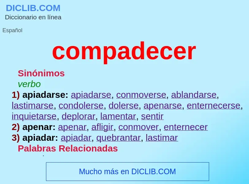 What is compadecer - definition