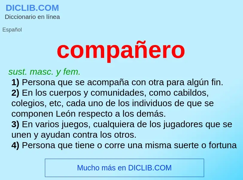 What is compañero - definition