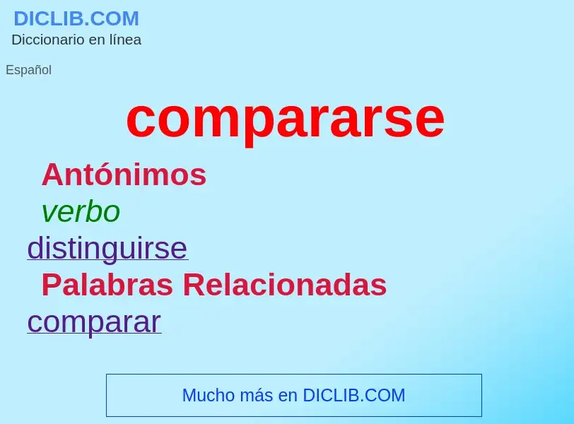 What is compararse - definition