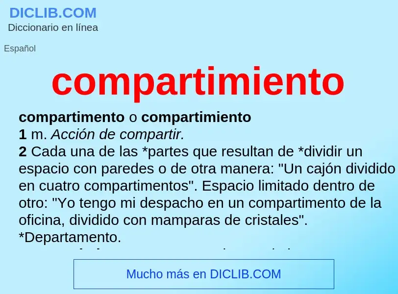 What is compartimiento - meaning and definition