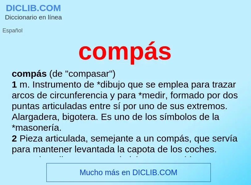 ¿Qué es compás? - significado y definición