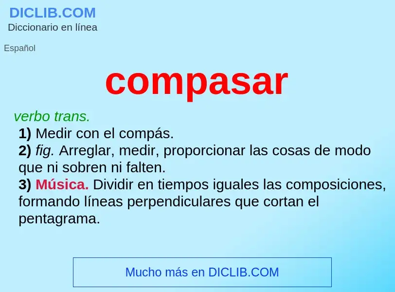 ¿Qué es compasar? - significado y definición