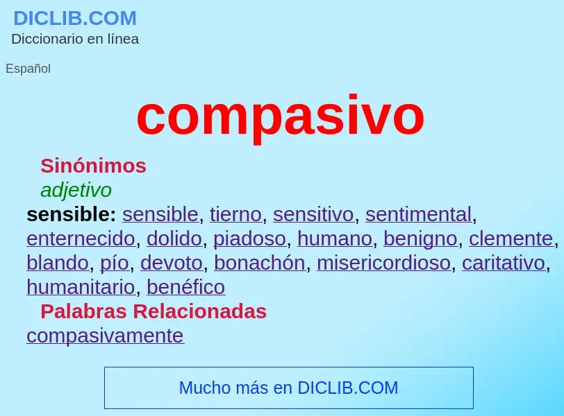 What is compasivo - meaning and definition