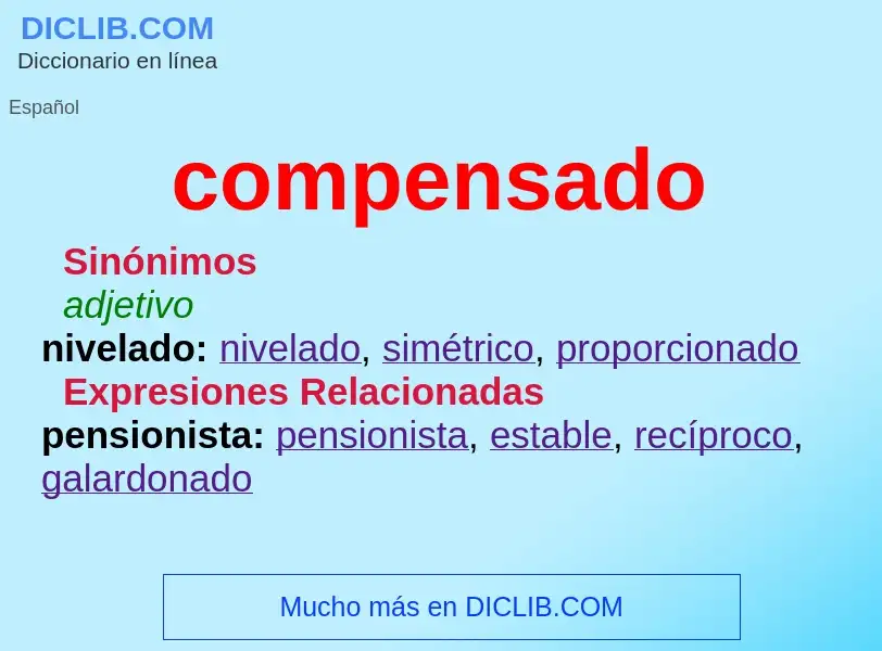 What is compensado - definition