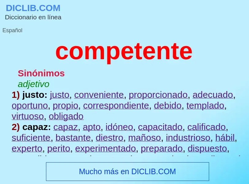 What is competente - definition