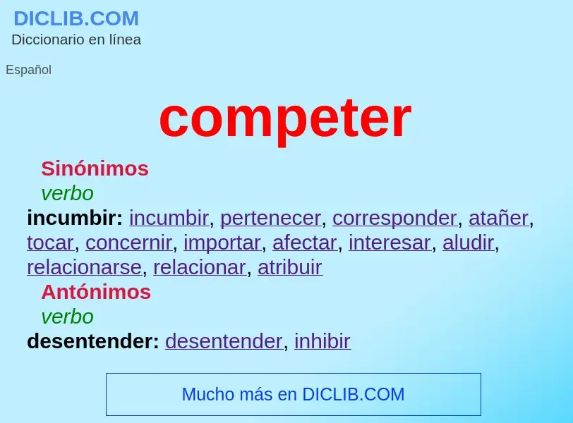 O que é competer - definição, significado, conceito