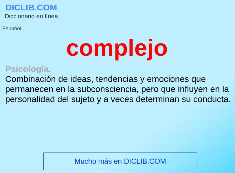 What is complejo - definition