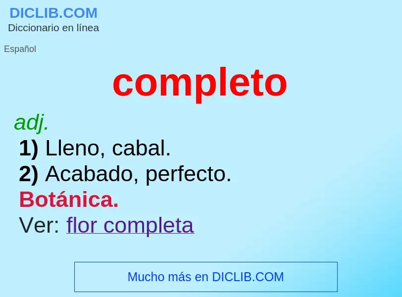 Wat is completo - definition