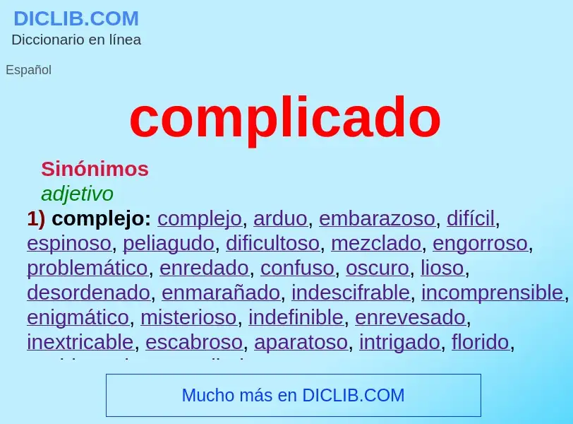 Wat is complicado - definition