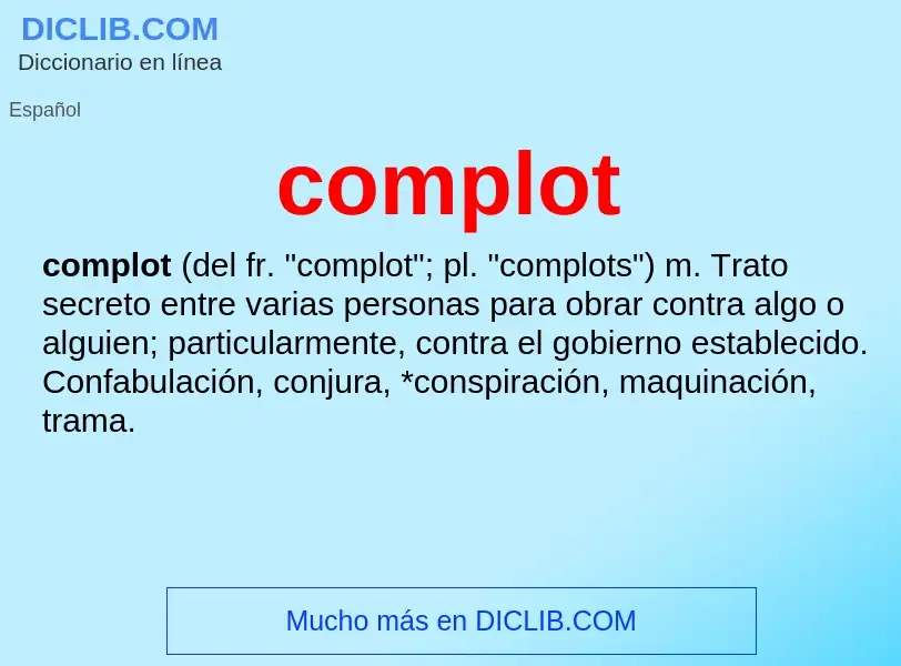 What is complot - definition