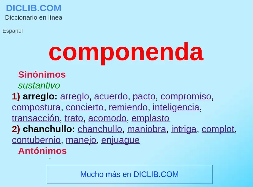 What is componenda - meaning and definition