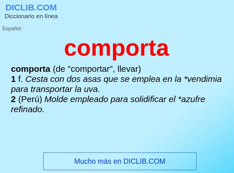 Wat is comporta - definition