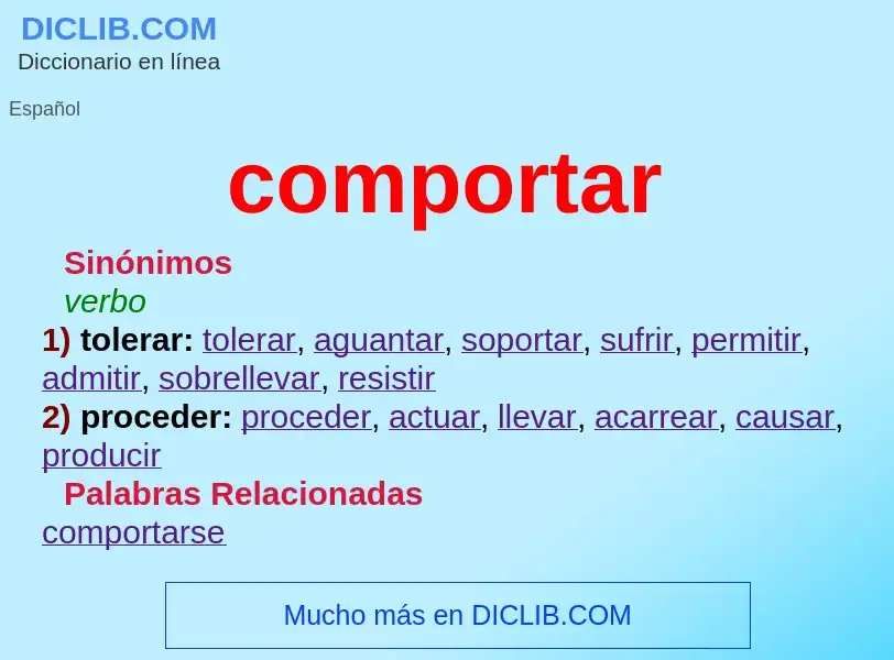 Wat is comportar - definition