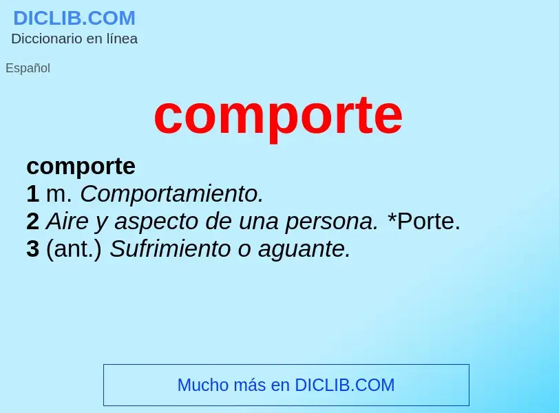 What is comporte - definition