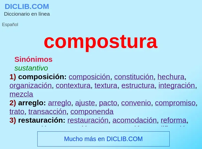 What is compostura - meaning and definition