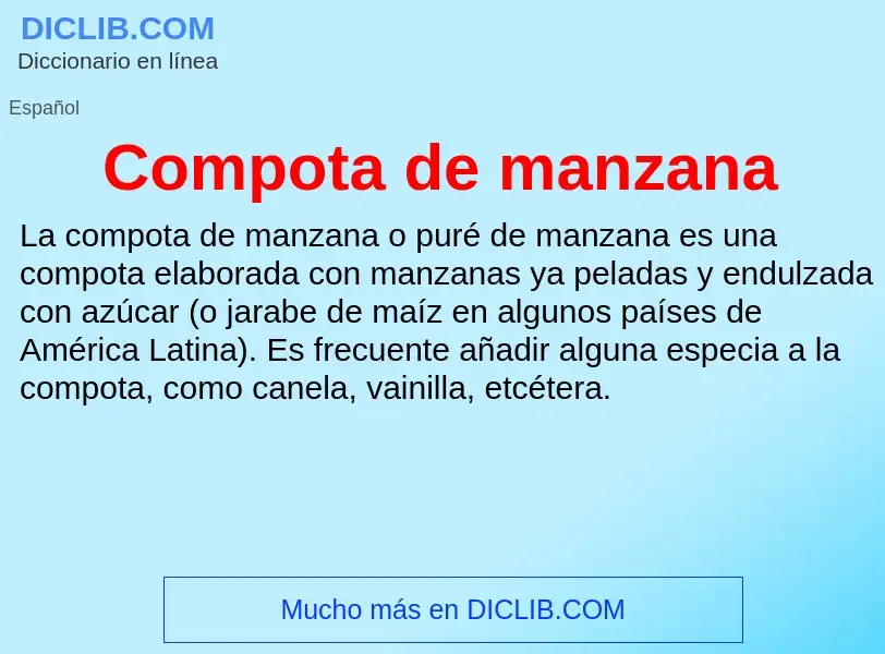 What is Compota de manzana - definition