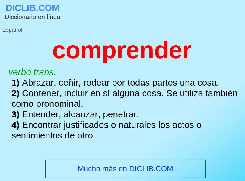 Wat is comprender - definition