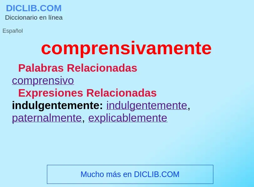 What is comprensivamente - definition