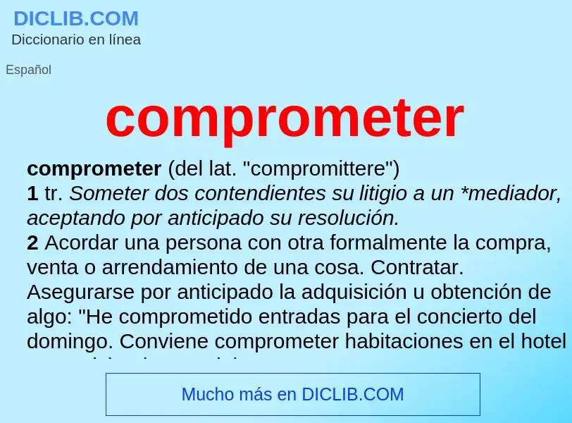 Wat is comprometer - definition