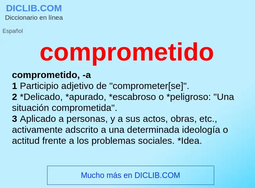 What is comprometido - definition