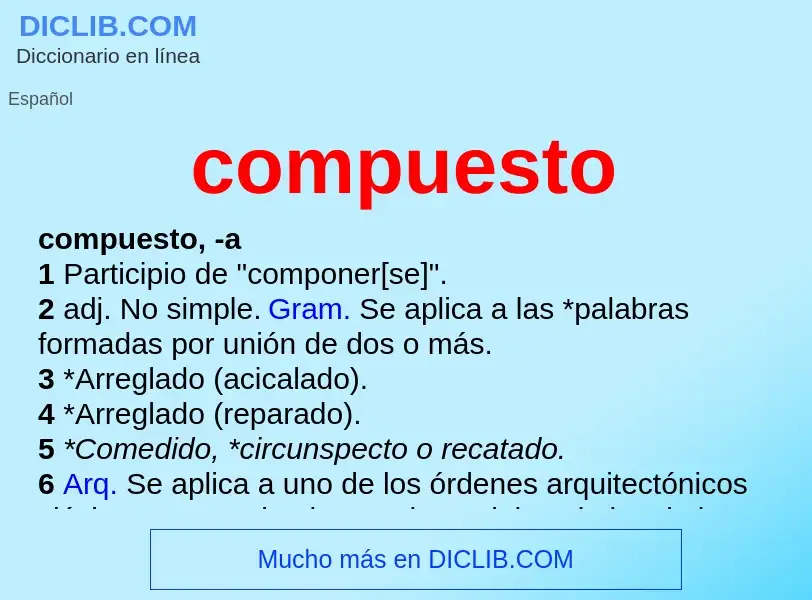 What is compuesto - definition