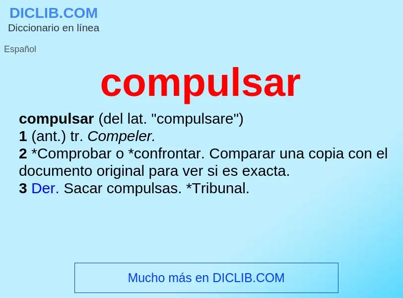 O que é compulsar - definição, significado, conceito